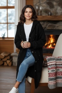 Cardigan tricotat, gros cu maneca lunga COD CARDIGAN-015