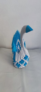 Lebada origami 3D lucrată manual cod k359 - Img 5