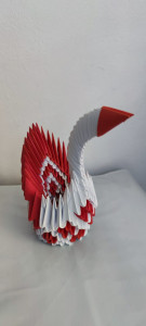 Lebada origami 3D lucrată manual cod k365 - Img 5