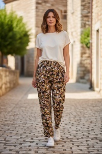 Pantaloni lungi din panza pentru dama COD PANTALON-292