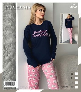 Pijama vatuita din bumbac de dama cod x20250