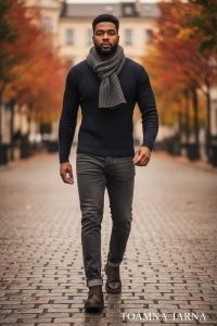 Pulover gros din tricot pentru barbati COD PULOVER-294