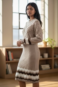 Rochie groasa tricot de dama COD ROCHIE-238