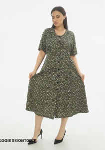 Rochie larga de dama pentru dame cu forme