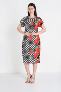 Rochie larga de dama pentru dame cu forme