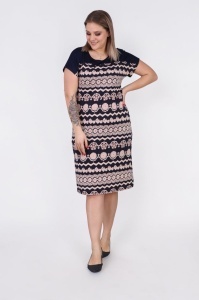 Rochie larga de dama pentru dame cu forme
