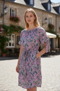 Rochie vaporoasa de vara cu imprimeu floral