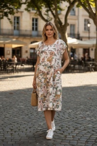 Rochie vaporoasa de vara cu imprimeu floral