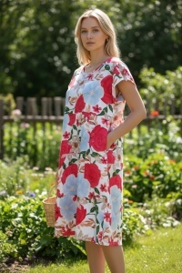Rochie vaporoasa de vara cu imprimeu floral