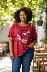 Tricou dama cu maneca scurta, marimi pana la 10xl