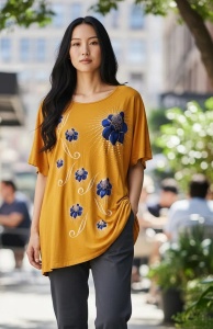 Tricou dama cu maneca scurta, marimi pana la 10xl