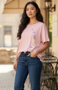 Tricou dama cu maneca scurta, marimi pana la 10xl
