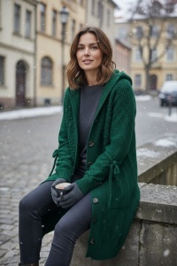 Cardigan tricotat, gros cu maneca lunga COD CARDIGAN-002