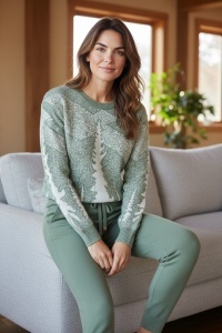 Compleu gros din tricot fin pentru dama COD COMPLEU-070