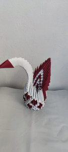 Lebada origami 3D lucrată manual cod k350 - Img 7