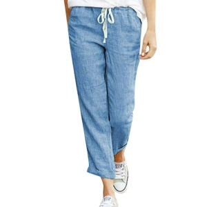 Pantaloni lungi eleganti din in pentru dama model nou cod x5523