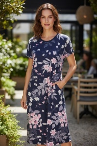 Rochie larga de dama pentru dame cu forme