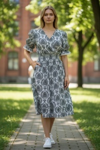 Rochie vaporoasa de vara cu imprimeu floral