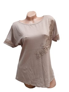Bluza dama calitativa cu broderie pe maneci cod x2438