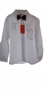 Camasa alba cu maneca lunga cod 1126 - Img 1