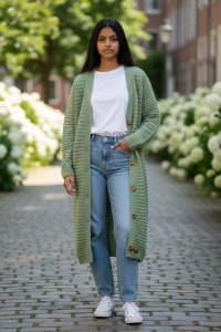 Cardigan tricotat, gros cu maneca lunga COD CARDIGAN-029