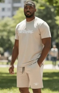 Compleu barbati de vara, tricou cu maneca scurta si pantaloni scurti