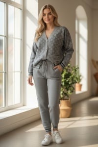 Compleu gros din tricot fin pentru dama COD COMPLEU-037