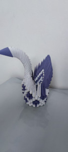 Lebada origami 3D lucrată manual cod k352 - Img 3