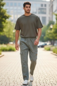 Pantaloni lungi din in pentru barbati COD PANTALON-176