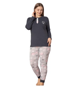 Pijama dama din bumbac calitativ cod x3958