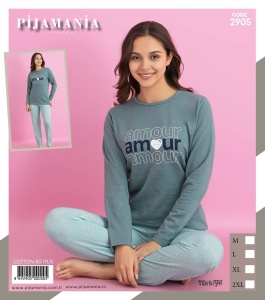 Pijama vatuita din bumbac pentru dama cod x20378