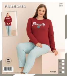 Pijama vatuita din bumbac pentru dama cod x20388