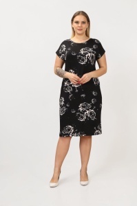 Rochie larga de dama pentru dame cu forme
