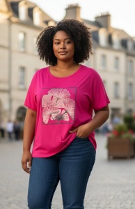 Tricou dama cu maneca scurta, marimi pana la 10xl