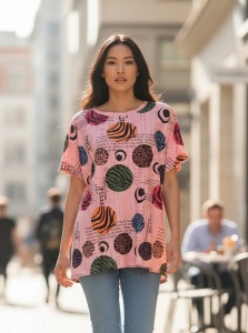 Bluza dama casual, lejera, cu maneca scurta, marimi pana la 6xl