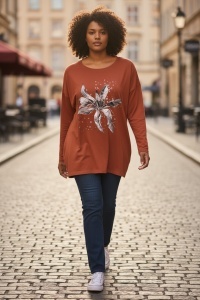 Bluza groasa de dama cu maneca lunga COD BLUZA-193