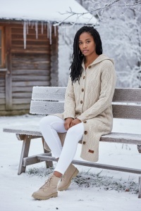 Cardigan tricotat, gros cu maneca lunga COD CARDIGAN-026