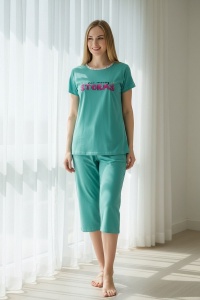 Compleu dama cu maneca scurta din tricot