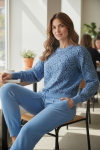 Compleu gros din tricot fin pentru dama COD COMPLEU-064