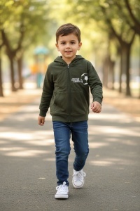 Hanorac din bumbac cu maneca lunga pentru copii COD HANORAC-092