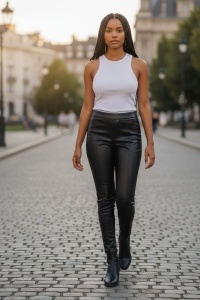 Pantaloni lungi din piele COD PANTALON-383