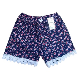 Pantaloni scurti inflorati din panza model nou cod x5320