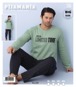 Pijama vatuita din bumbac pentru barbati cod x20365