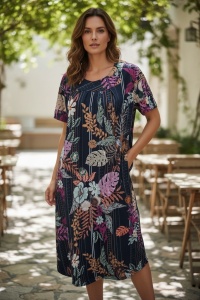 Rochie larga de dama pentru dame cu forme