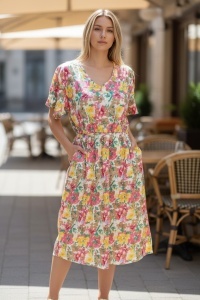 Rochie vaporoasa de vara cu imprimeu floral