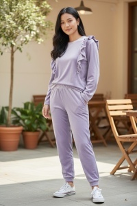 Trening cu maneca lunga din catifea pentru dama COD TRENING-102