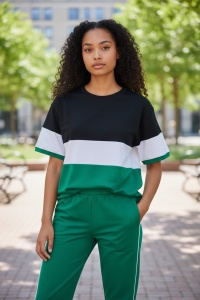 Trening dama cu maneca scurta si pantaloni lungi COD TRENING-580