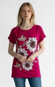 Tricou dama cu maneca scurta, marimi pana la 2xl