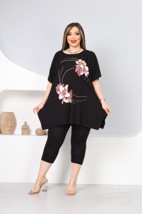 Tricou dama din bumbac marimi mari cod x5961