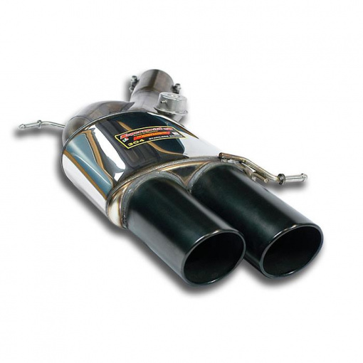 Supersprint Rear exhaust Left OO100 "Gun Metal Grey" with valve